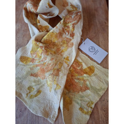 Chalina Ecoprint de Fieltro de Lana Merino