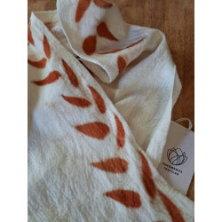 Chalina Ecoprint de Fieltro de Lana Merino