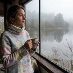 Buzo Niebla Invernal de Fieltro de Lana Merino Superfina