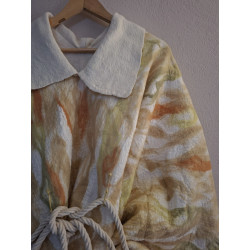 Blusa Río Abajo de Fieltro de Lana Merino y Seda Natural