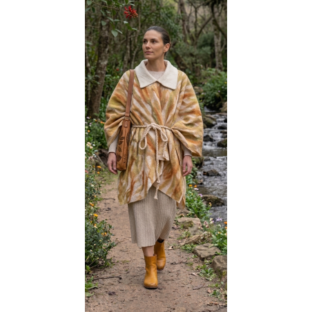 Blusa Río Abajo de Fieltro de Lana Merino y Seda Natural