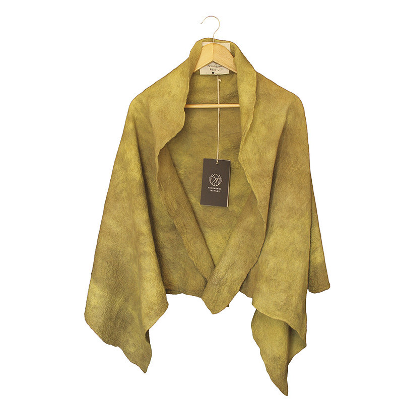 Chal Tintes Naturales de Fieltro de Lana Merino